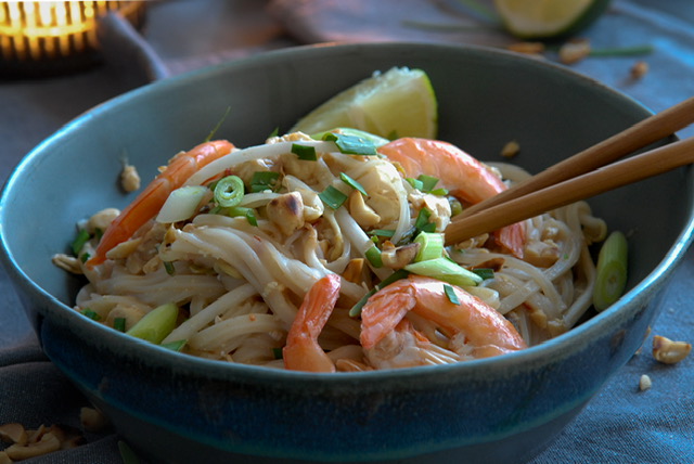 Glutenvrije recepten, Lactosevrije recepten, Makkelijke Pad Thai, Pad Thai met garnalen, Pad Thai met sojasaus, Pad Thai zelf maken, Pad Thai zonder tamarinde, Recept Pad Thai