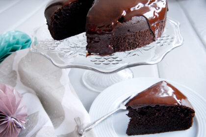 Chocolade yoghurttaart, Chocoladeglazuur maken, Glutenvrije chocoladecake, Recept met Kokosyoghurt, Lactosevrij, Lichte chocoladetaart, Luchtige chocolade taart, Recept gezonde chocoladetaart, Glutenvrije taart bakken,