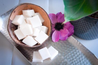 Vegan recept, Vegetarisch recept, Kokos dessert, Typisch Hawaiiaans recept, Hawaiiaans gerecht, Haupia pudding, Haupia kokos, Lactose vrij, Glutenvrij en lactosevrije snack, Gezonde snack, Vegan,