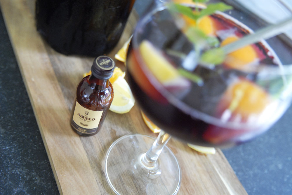 Abuelo rum, Foodybox Kroon op het Werk, Sangria met rum, Sangria recept, Sangria met ginger ale