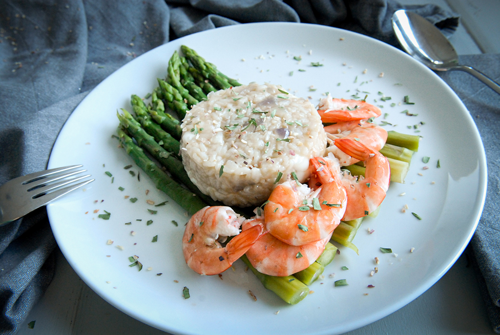 Risotto, Groene asperges, Gamba's, Garnalen, Glutenvrij recept, Risotto met garnalen, Risotto met asperges, Risotto met garnalen, Glutenvrij,